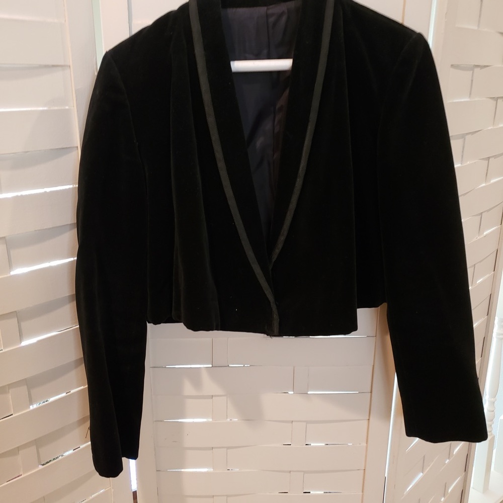 Black Velvet Jacket Sz 8